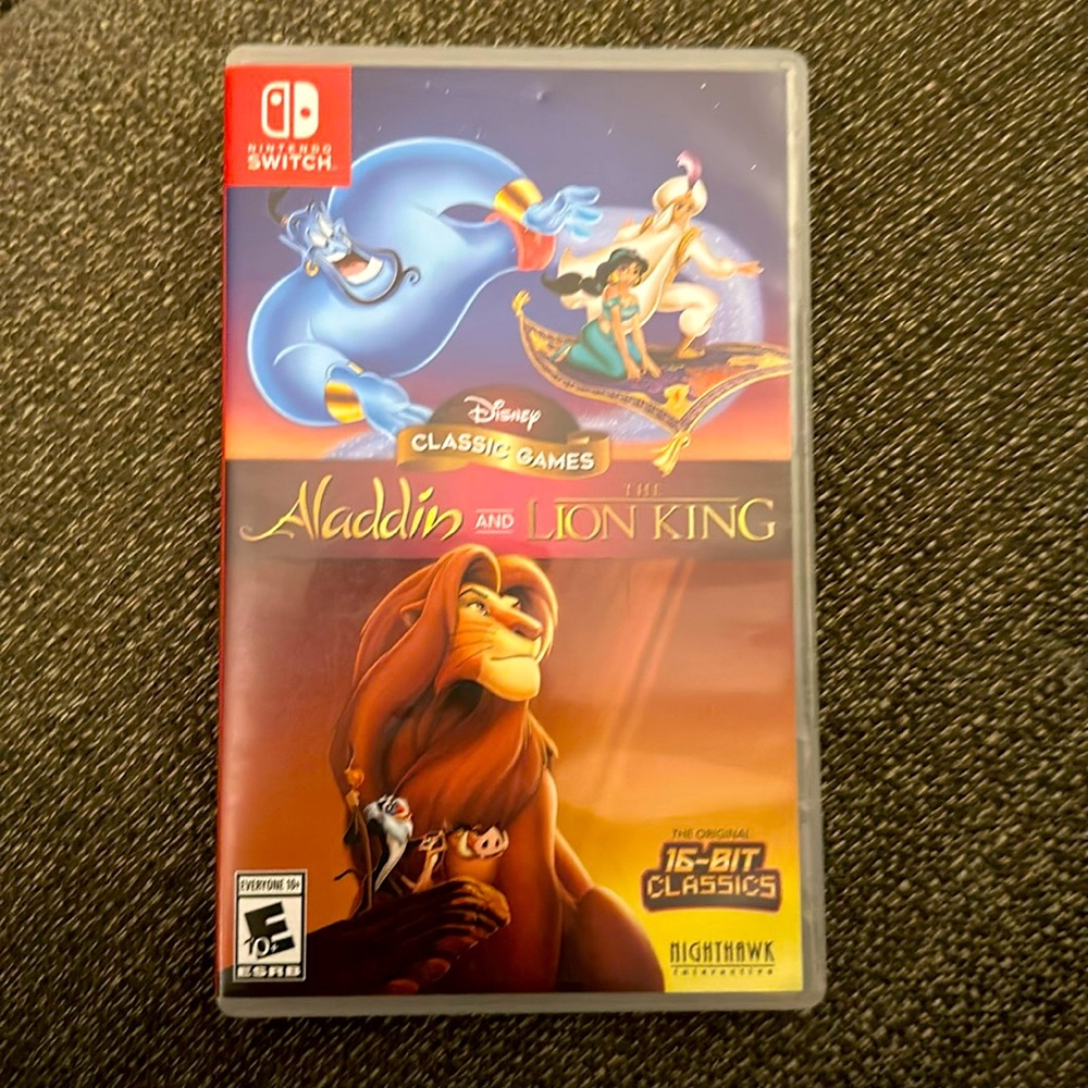 Nintendo Switch Aladdin and The Lion King 16 bit classics